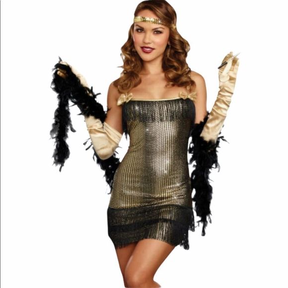 NWT Dreamgirl Alexa Shimmy Shake Flapper Costume L Style A10690 - Picture 1 of 11